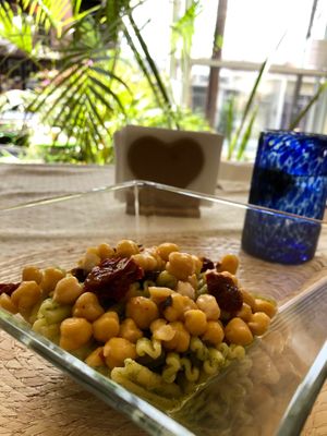 Pasta al pesto at Mezcla Bcs in La Paz