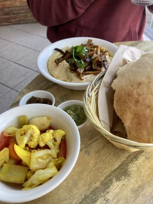 Humus bowl shawarma  at Yababa in Brisbane