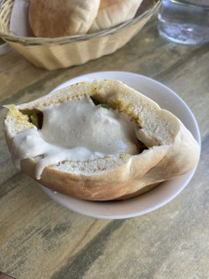 Shawarma pita at Yababa in Brisbane