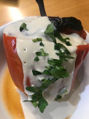 Stuffed capsicum  at Yababa in Brisbane