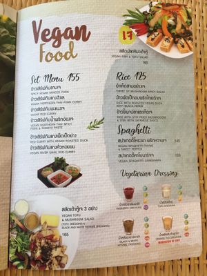 Set menu options at Ohkajhu Organic Restaurant - The Paseo Park in Bangkok
