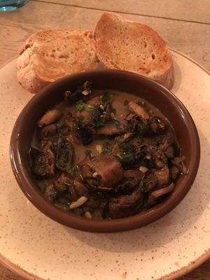 Garlic mushrooms starter £7.95 at Ego Mediterranean in Kenilworth