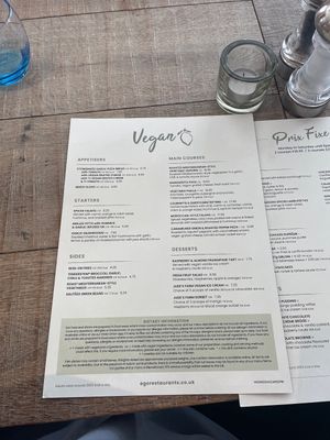 Menu   at Ego Mediterranean in Kenilworth