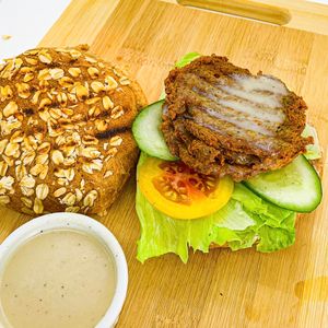 Ham Sausage Burger at Bec and Geri's in Davao City