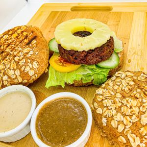 Vegan Steak Burger at Bec and Geri's in Davao City
