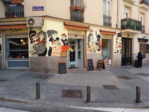 Street view at La Libre in Madrid