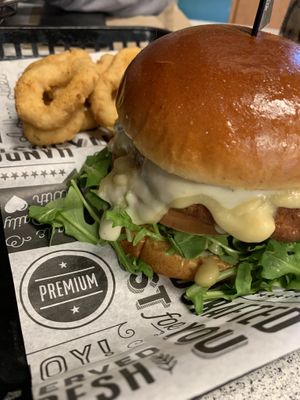 Chicken bacon ranch - cheese sauce and ranch were both AWESOME textures (pretty good flavors) at Bumbling Bee Vegan Junk Food in Boulder