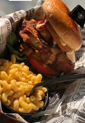 Boss BBQ Southern Fried Chickun  at Bumbling Bee Vegan Junk Food in Boulder