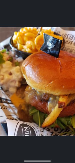 Holy Shit*ake Burger  at Bumbling Bee Vegan Junk Food in Boulder