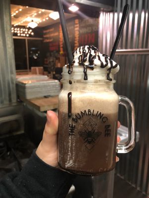 Root beer floats!  at Bumbling Bee Vegan Junk Food in Boulder