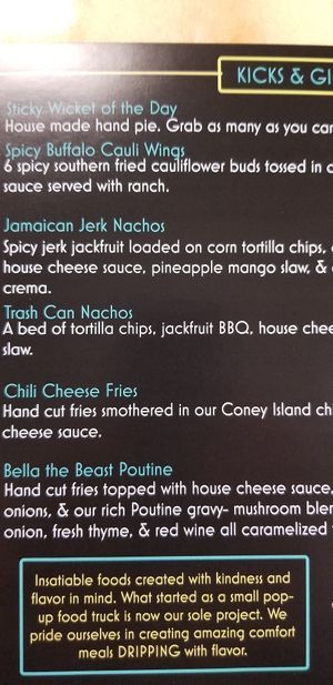 Menu3 at Bumbling Bee Vegan Junk Food in Boulder