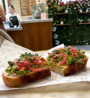 Avocado toast   at Coffee And Plants in Pasadena