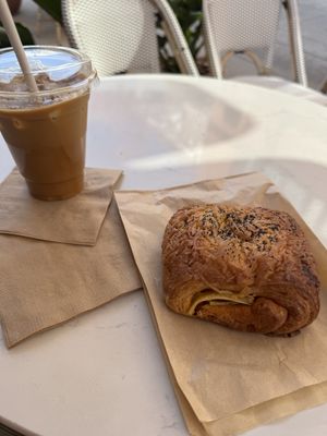 Triple Latte & Mushroom Croissant   at Coffee And Plants in Pasadena