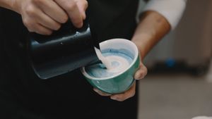 Blue Lavender Latte (no caffeine) at Coffee And Plants in Pasadena