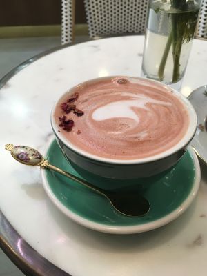 ‘Rose Bowl’ latte at Coffee And Plants in Pasadena