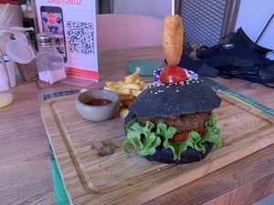 Mushroom burger  at Cute Gastro Pub in Izmir