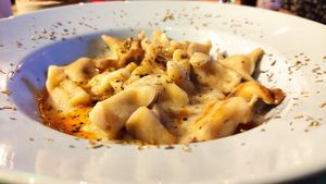 Manti (soy fake minced meat dumplings dish) at Cute Gastro Pub in Izmir