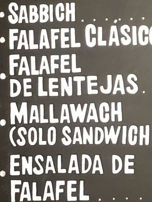 Vegetarian / Vegan friendly menu  at Benaim La Falafería in Buenos Aires