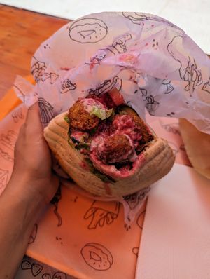 Veggie falafel (solo sandwich) at Veggie Medio Oriente - Junin in Buenos Aires