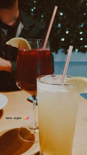 delicious pineapple marg & red wine sangria! on special for $6 each, great deal at Paliottis Westside in Maple Ridge