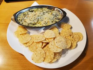 Vegan spinach artichoke dip Yum! at Paliottis Westside in Maple Ridge