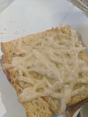 Vegan cheese garlic bread at Paliottis Westside in Maple Ridge