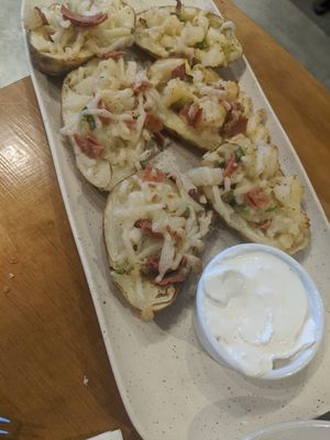 Vegan potato skins at Paliottis Westside in Maple Ridge