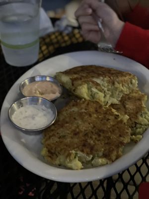 Zucchini fritters   at Sluggo's North Vegetarian Cafe in Chattanooga