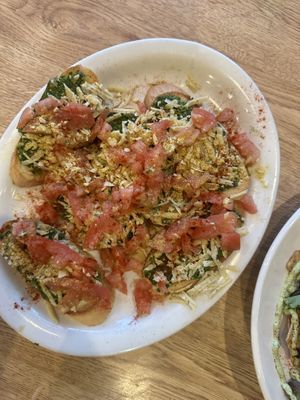 Yummy Pesto Bruschetta!!  at Sluggo's North Vegetarian Cafe in Chattanooga
