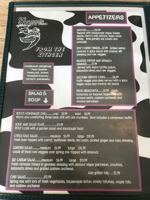   at Sluggo's North Vegetarian Cafe in Chattanooga