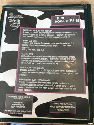   at Sluggo's North Vegetarian Cafe in Chattanooga