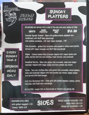   at Sluggo's North Vegetarian Cafe in Chattanooga