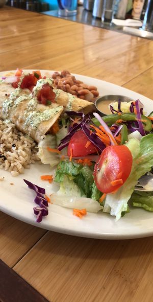 Try the sweet potato enchiladas;) at Sluggo's North Vegetarian Cafe in Chattanooga