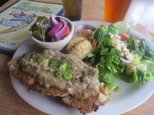 Pecan Crusted Seitan at Sluggo's North Vegetarian Cafe in Chattanooga