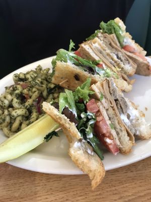 Culture club with pesto pasta salad at Sluggo's North Vegetarian Cafe in Chattanooga