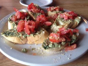 Pesto Bruschetta at Sluggo's North Vegetarian Cafe in Chattanooga