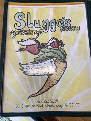 Sluggo Menu at Sluggo's North Vegetarian Cafe in Chattanooga