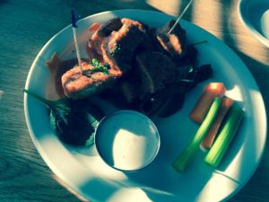 Hot 'wings' at Sluggo's North Vegetarian Cafe in Chattanooga