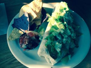Black bean burrito at Sluggo's North Vegetarian Cafe in Chattanooga