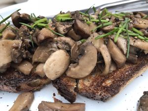 Mushrooms on toast  at Ground Up Coffee & Company  in Leeds