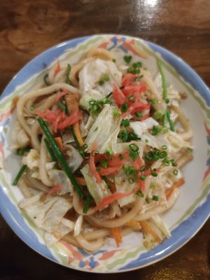 Japanese noodles with veggies at Izakaya Ten in Ho Chi Minh City