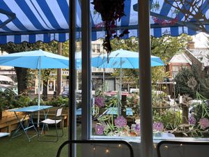 Outside seating at Found in Brighton