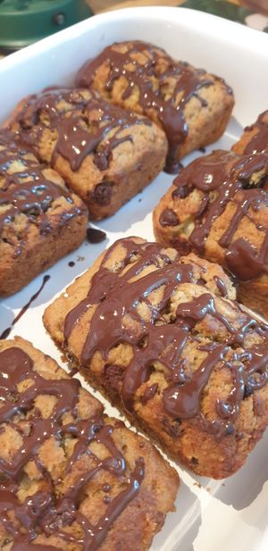 Chocolate and banana loaves at Found in Brighton