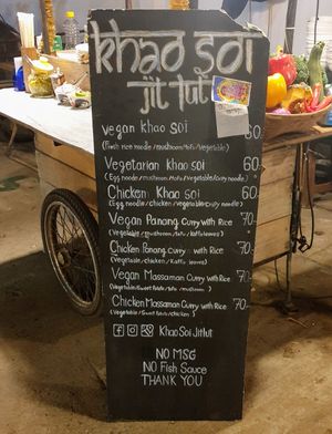 Menu at Khao Soi Jitlut in Pai