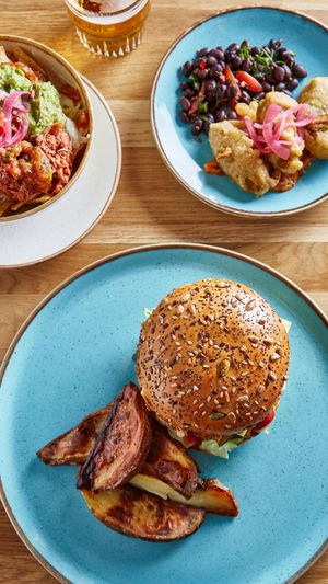 Table spread at our Veganuary events at The Suburban Vegan in Beckenham