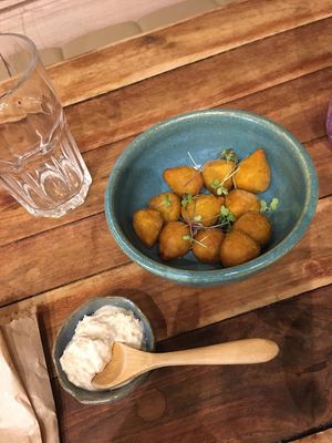 coxinhas at Mercado Vida Saudável in Fortaleza
