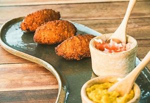 Acaraje from Bahia at Mercado Vida Saudável in Fortaleza