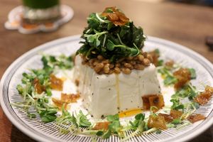 silken tofu starter at Vege-ro in Hanoi