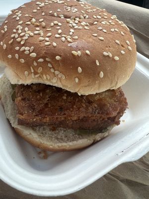 Fried Chick’n Sandwich   at PMA Foods in Syracuse