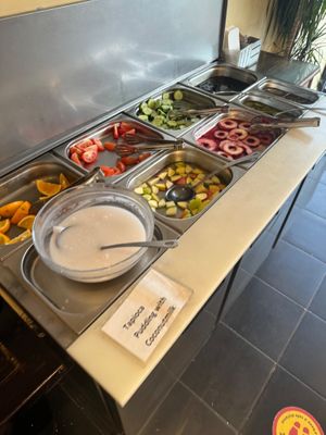 Fruit bar at Su Vegan Buffet in West London